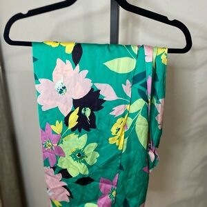 Floral Print Green Scarf